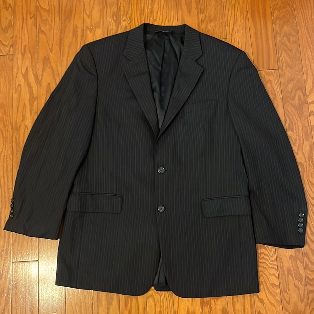 JoS. A. Banks Black Pinstriped Blazer Suit Men’s Jacket/ Size 42R